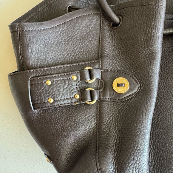 Women's Cole Haan Leather Tote Bag Large Brown - Picture 4 of 11